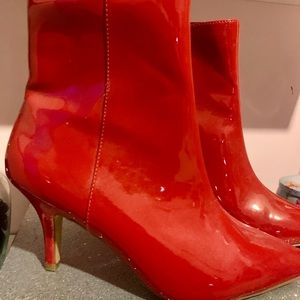 Charlotte Russe Red Patent Booties